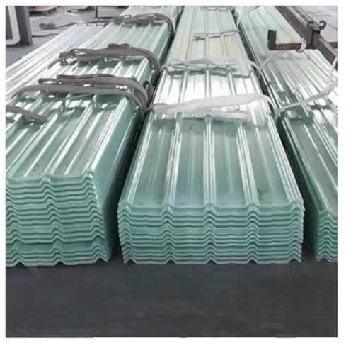 Pannello per tetto ondulato trasparente per garage, capannone, resistente ai raggi UV, per serre, capannoni, pannelli di rivestimento per coperture in FRP per baldacchino balcone