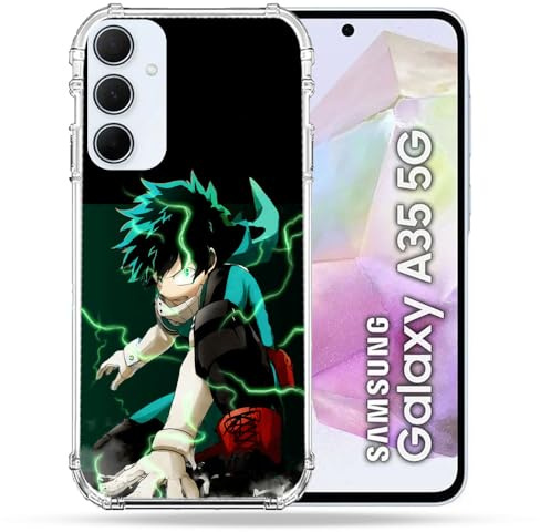 Cokitec Verstärkte Schutzhülle für Samsung Galaxy A35 5G Manga My Hero Academia Deku
