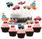 30 Stück Transport Kuchendekoration, Transport Cupcake Toppers, Auto Bus Zug Flugzeug Schiff Kuchen Topper, Für Kinder Mädchen Jungen Auto Bus Zug Schiff Flugzeug Motto Geburtstags Party