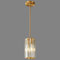 ZPBSJ Goldener Kronleuchter Kristall, Esszimmerlampe Hängend，Nachttisch Hängend Kronleuchter, Mit flexibel einstellbarer Höhe, Ideal für Esszimmer, Wohnzimmer und Kücheninseln (Gold 1-Licht)