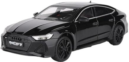 1 24 Für Audi RS7 Coupe Maßstab Druckguss Auto Metall Spielzeug Modell Sound Und Licht Ornamente Druckgussmodelle Motorfahrzeuge(Schwarz)