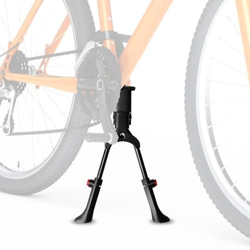 Fahrradständer Zweibein, Zweibeinständer Fahrrad Höhenverstellbar 24-29 Zoll, Fahrradständer Doppelständer, Fahrrad Ständer, Fahrradständer Mountainbike für City Fahrrad und Trekkingräder Schwarz