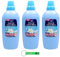 3x Felce Azzurra Ammorbidente - Flüssiger Weichspüler mit Pure Frische - Unverwechselbarer Duft 40 Wäschen 2Lt + Beni Culinari Kostenloser Schlüsselanhänger