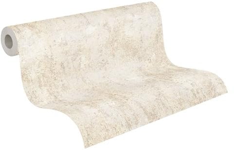 Livingwalls Hot Spots Motivtapete 10,05 m x 0,53 m mit Steinoptik - Beige, Creme, Grau, Metallic - Vliestapete, Wanddeko im Industrial Design Made in Germany - 786291