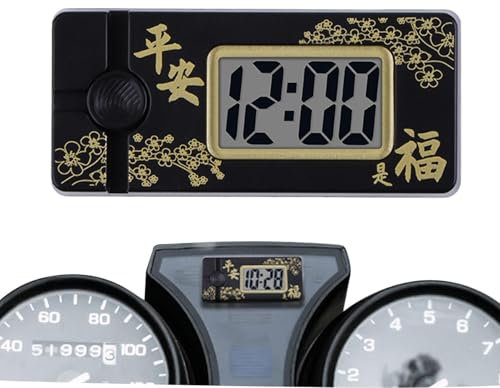 Orologio elettronico per auto - Orologio digitale per scooter | orologio adesivo per cruscotto, accessorio auto resistente, display LED per manubrio moto, berline, SUV, scooter elettrici