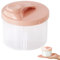 Zephyra Dosificador de Leche en Polvo, almacenamiento de leche en polvo, con 4 Compartimentos, Tapa Giratoria, Multifuncional, Sin BPA, Dispensador para Cereales Medicamentos, Rosa