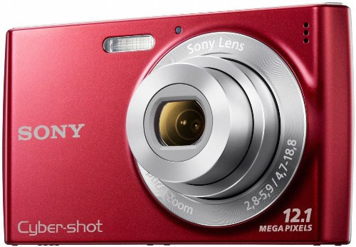 Sony DSCW510 Cyber-shot Digital Still Camera - Red (12.1MP, 4x Optical Zoom) 2.7 inch LCD (Renewed)