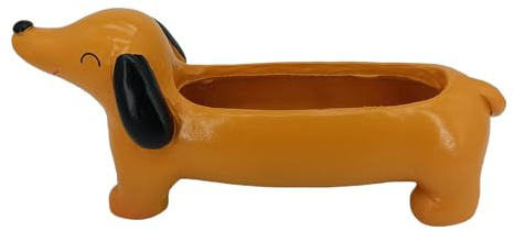 manhegari Pot de Fleurs pour Chien Teckel, Teckel, Pot de Fleurs en Forme de Chien Mignon, Pot de Fleurs Teckel, Cache-Pot pour succulentes, Cache-Pot pour succulentes, pour