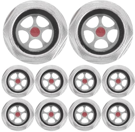 GRIRIW 10pcs Oil Level Sight Window Oil Level Gauge Sight Aluminum Alloy Liquid Indicator G3/4 Thread Versatile Compatibility Easy Installation for Compressor Tanks in Industrial Settings