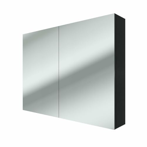 AcquaVapore by Sandra Jentho Spiegelschrank Badspiegel Badezimmer Spiegel City 100cm Esche schwarz ohne LED Beleuchtung