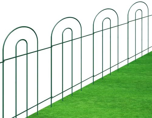MTB Green Garden Border Folding Fence Lawn Yard Fence 32 Inch x 10 Feet,Pack of 1 Set,Overall Length 10 Feet,Landscape Panel,Folding Patio Fences Flower Bed Pet Barrier Section Panel Decorative Fence