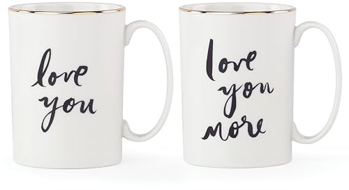 kate spade new york Bridal Party Love You More Mugs, 1.45 LB, White