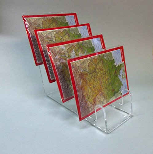 Postkarten Ständer,Postkartenhalter,Warenpräsenter aus Acrylglas/4-Fach