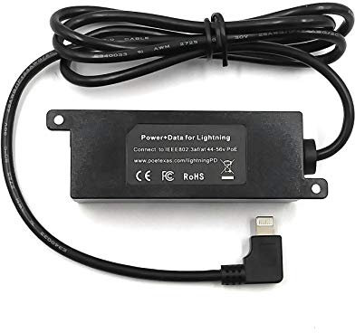 PoE Texas Adattatore Power Over Ethernet per tablet e telefono Apple, converte switch PoE 802.3af, iniettore a 5 V 12 W per POS, segnali digitali, sale conferenze, splitter estende ricarica e dati a