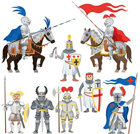 Bilderwelten Wandtattoo Wandbild - Ritter - Das große Turnier 60 x 60cm