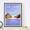 New Zealand Film. Vintage-Stil. Poster Stadtfarben. A3 Neuseeland Anzeigengröße