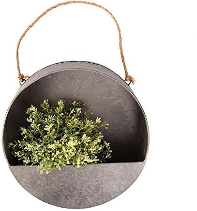 Rivanto® Wand- Pflanzschale Größe M Ø30 x H9 cm, runder Blumentopf für Wandmontage, halboffen, Dekoration für Terrasse und Balkon