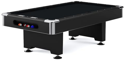 Automaten Hoffmann Billardtisch Club Pro in Schwarz | Turniertisch in 7 ft, 8 ft, 9 ft | Stradivari Schieferplatten | Klassisches Sportdesign | Robust | Montage notwendig