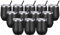 VEGOND Wine Tumblers Bulk 12 Pack, 12oz Stainless Steel Stemless Wine Glass with Lids and Straws, Double Wall Vacuum Insulated Tumbler Cup, Coffee Mug for Cold Hot Drinks