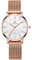 OLEVS Ladies Watches Rose Gold Stainless Steel Mesh Band Watches for Women Classic Big Face White Dial Ultra Thin Womens Watch Minimalism Waterproof Analog Quartz Dress Watch for Women