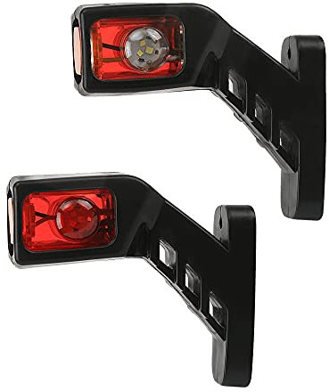 Seitenmarkierungsleuchte, 2 Stück, 3 Face, rot, bernsteinfarben, weiß, Utline, externe Anhänger, LKW, 12 V-24 V