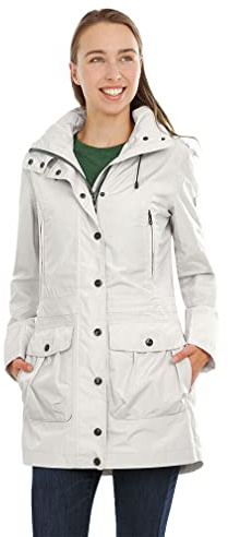 Knuffelwuff Damen Übergangsjacke - Leichte wasserdichte Jacke Lexington - Atmungsaktive Regenjacke mit extra vielen Taschen für Outdoor, Wandern, Reisen, Gassi gehen
