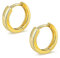 ALEXCRAFT 14K Creolen Gold Klein Damen Chunky Ohrringe Gold Huggie Goldene Ohrringe Damen 13mm