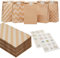 30 Stück Kraftpapiertüten Geschenktüten klein Papier Tüten Geburtstagstüten mit 30 Aufkleber Papiertüten Braun Geschenktaschen für Weihnachten Hochzeit Party Kindergeburtstag Valentinstag 24x13x8cm
