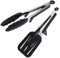 Goalfly Kitchen Tongs with Resting Gadget, 9 Inch Silicone Spatula Tong, Stainless Steel Non-Stick Basic Cooking Tong, Suitable for Baking, Frying, Serving