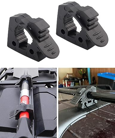 Hi-Lift Wagenheber-Griffhalter, Gummiklemme, Rohr-Werkzeuggriff, Schnellspann-Klemmhalterung, schwarz, Dachträger-Halterung, passend für Werkzeuge mit einem Durchmesser von 3,8 cm bis 3,8 cm, 2 Stück