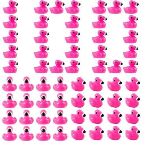 100stk Mini-Flamingos, Rosarot Mini-Harztiere Flamingo Deko Winzig Flamingo Kleine Geschenke Flamingo Spielzeug für Bastelarbeiten Puppenhaus Kuchen Zuhause Garten