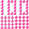 100pcs Mini Flamant Rose, Mini Animaux Résine Décoration Flamant Rose Jouet Flamant Rose Cadeaux de Fête Flamant Rose pour Artisanat Maison de Poupée Gâteau Maison Jardin