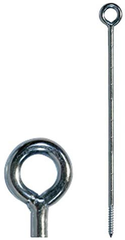 Scafom-rux Ösenschraube [12 x 300mm | 25 Stück] Ringschraube - Schraubösen - Ösenschrauben - Ringschrauben - Schrauböse mit Einbaumarkierung  & Galvanisch verzinkt - Ösenhaken - Ringschraube