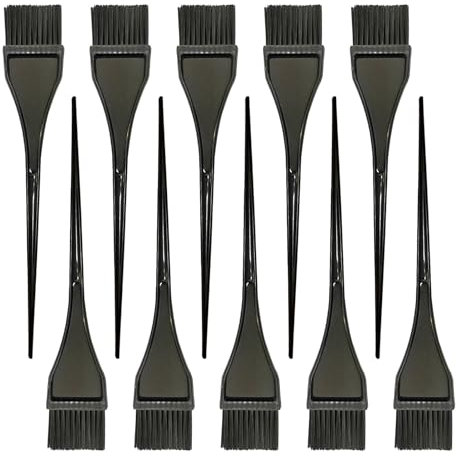 XNIVUIS 10 Pièces Pinceau Coloration Cheveux Dyeing Brush Brosse de Coloration de Cheveux, Pinceaux de Coloration de Cheveux, Pinceau Teinture Cheveux pour DIY Coloration de Cheveux Outils(Noir)