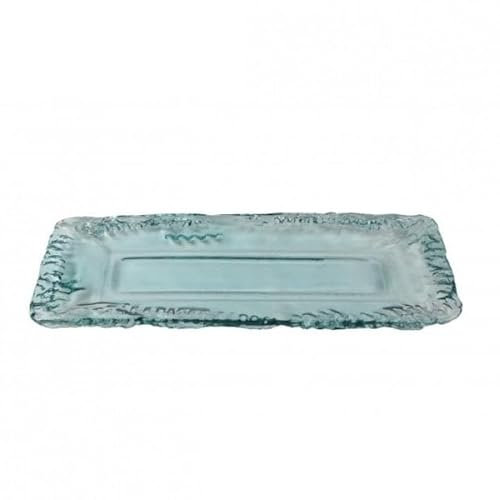 URBAN LiVING Service Plate In Recycled Glass Rectangular 48X23XH4CM