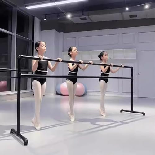 MTNBHH Ballettstangen aus Stahl for Erwachsene und Kinder, doppellagige Tanzstange, freistehende Ballettstange for Zuhause, Tanzstange, Fitness-Ballettstange (Color : Noir, Size : 180x60x105cm)