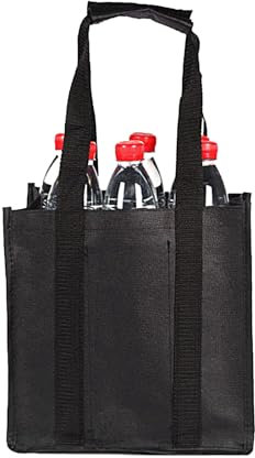 Zueyen Porte-bouteilles pour 6 bouteilles, panier à boissons avec 6 compartiments, récipient de collecte de bouteilles, panier de transport, réutilisable, cadeau de fête des pères pour papa, Grande