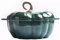 BESTXH Vert,3.7L, Cocotte en Fonte, Casserole en Forme De Citrouille avec Couvercle Et PoignéEs, Marmite à RagoûT AntiadhéSive, Marmite d'halloween, Pot à Mijoter éMaillé