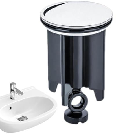 Bouchon de lavabo , réglable en hauteur, 40 mm, robuste et inoxydable, pour lavabos et baignoires, convient aux trous universels de 40 mm
