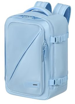 American Tourister Take2Cabin - Ryanair Kabinentasche 40 x 25 x 20 cm, 24 L, 0.50 kg, Handgepäck, Flugzeug Rucksack S Underseater, Blau (Pastel Blue)