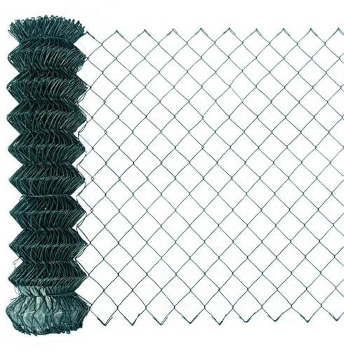 Garmix Maschendrahtzaun Gartenzaun Maschendraht Viereckgeflecht Grün 60x60mm 2,6mm (120cm x 25m)