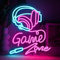 SIGNSHIP Headset Game Zone Neon LED, Gaming Luces Neon für Wall Decoration, Letras Led Light Headsets Spiele,Letrero Led Wall Decor für Schlafzimmer, Escudo de Juego de Espacio Libre