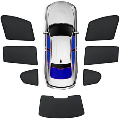 Lmmdhi Parasol para Ventanilla de Coche para Audi A3 S3 8P Hatchback 2003-2012,Parasol con Aislamiento Térmico,Visera de Protección Solar,Black-Black-7pcs