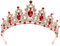 Diademe und Kronen für Damen rotes Diadem mit glitzernden Strasssteinen Prinzessinnen-Kopfschmuck aus Metalllegierung Diademe für Frauen und Mädchen Hochzeit Braut Geburtstag Party Abschlussball