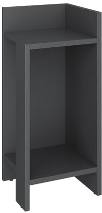 Vicco Nachttisch Lenar, Nachtkommode, Anthrazit, 27 x 60 cm