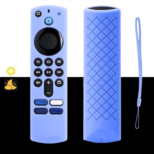 Silicone Remote Cover Replacement for Smart HD Streaming 3nd Gen. / 4K Remote Controller, Anti-Slip Washable Protective Remote Case with Lanyard