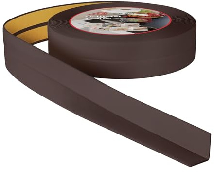 ProfiPVC Weichsockelleiste selbstklebend aus PVC 30x30mm 10m Dunkelbraun | weiche Abschlussleiste aus Kunststoff für Küche und Badezimmer, flexible Knickleiste, Bodenleiste Sockelleiste aus PVC