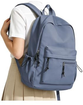 WEPLAN School Bag for Teenager Girls Boys School Backpack Womens College Rucksack Bag for Women Casual Daypacks Lightweight 14 Inch Laptop Backpacks Secondary Work Travel Waterproof,Blue Purple
