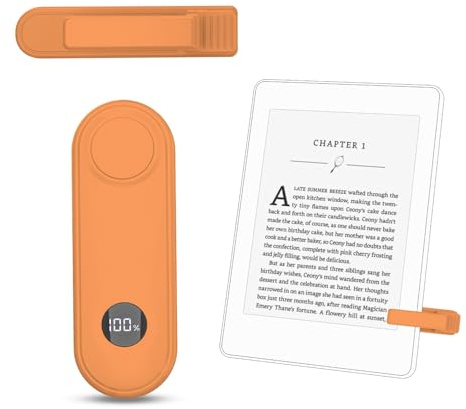 RF Remote Control Page Turner for Kindle Paperwhite Scribe Oasis Accessories, Remote Clicker for iPhone,Tablets Reading Camera Video Record Remote Triggers, Orange