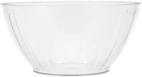OSOLADY Grande ciotola da punch, ciotola da trasparente per bevande, sangria, insalate e snack, 31 x 17 x 15 cm, piatto rotondo per cocktail, centrotavola per feste e vacanze.